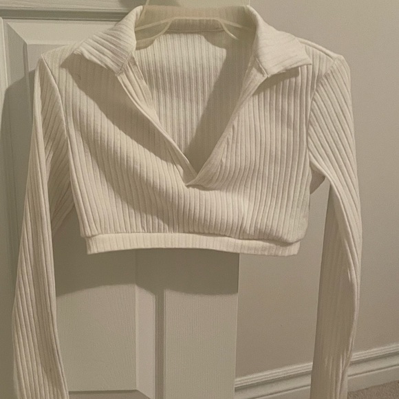 Rib-knit crop tee - Picture 1 of 5